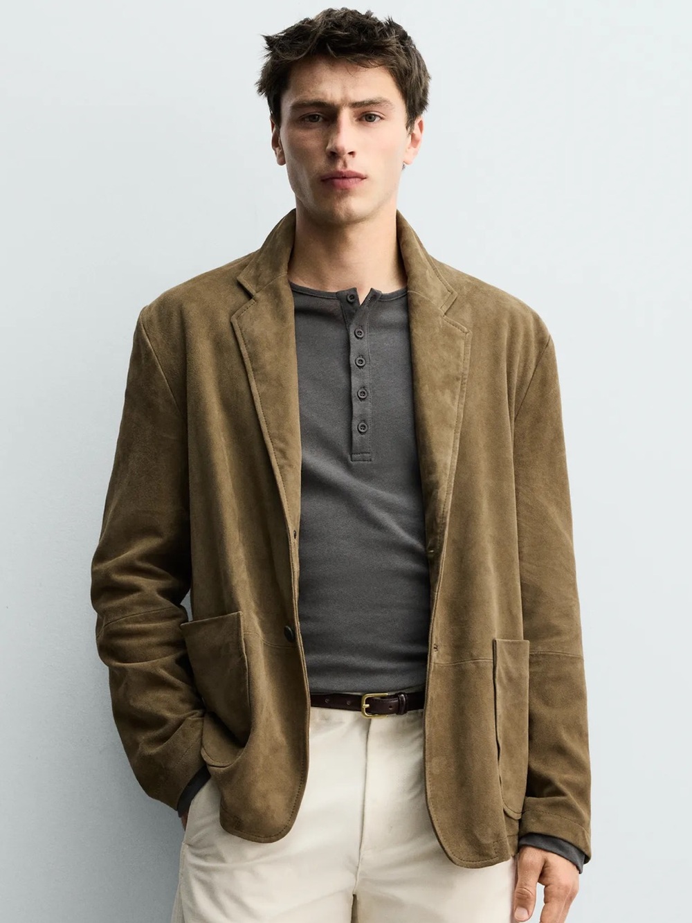 Zara Olive Brown Suede Sport Coat